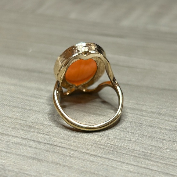 Vintage Cameo Ring - gold filled, signed - Picture 3 of 7
